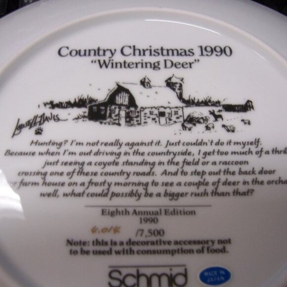 Lowell Davis Country Christmas 1989 & 1990  - Collector Plates - Picture 4 of 4